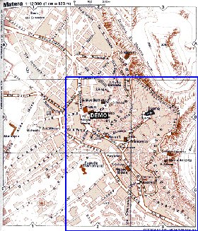 mapa de Matera