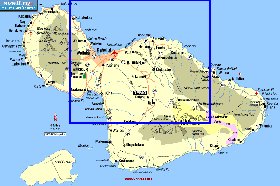 carte de des routes Maui en anglais