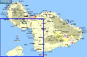 carte de des routes Maui en anglais