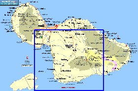 carte de des routes Maui en anglais