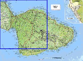 mapa de Maui em ingles