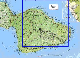 mapa de Maui em ingles