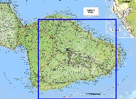 mapa de Maui em ingles