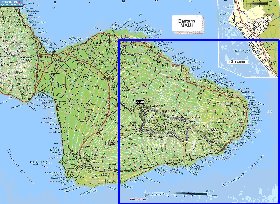 mapa de Maui em ingles