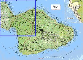 mapa de Maui em ingles