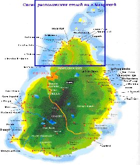 mapa de Mauricia em ingles