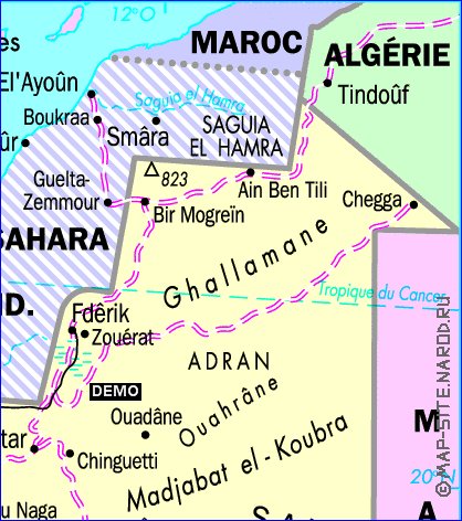 carte de Mauritanie