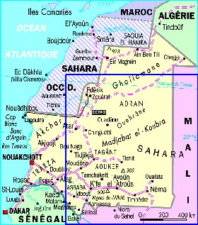 carte de Mauritanie