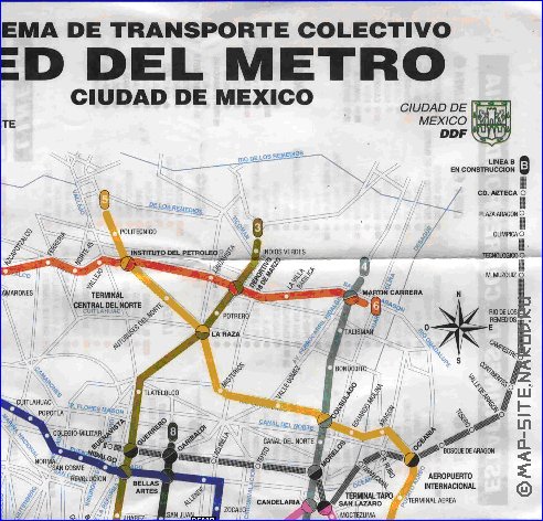 Transport carte de Mexico