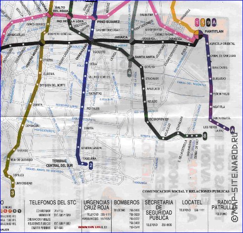 Transport carte de Mexico