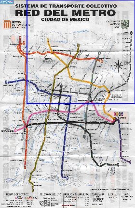 Transporte mapa de Cidade do Mexico