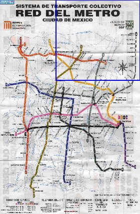 Transporte mapa de Cidade do Mexico