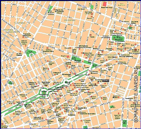 mapa de Cidade do Mexico