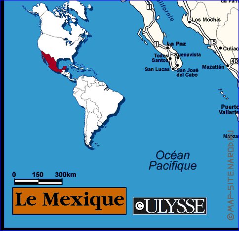 carte de des routes Mexique