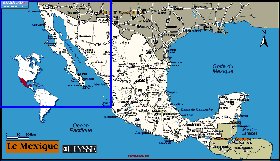 mapa de de estradas Mexico em frances