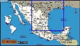 mapa de de estradas Mexico em frances