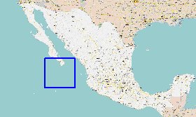 carte de Mexique en anglais