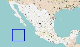 carte de Mexique en anglais