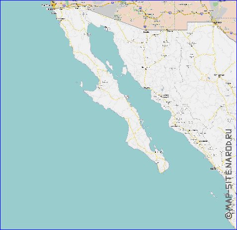 mapa de Mexico em ingles