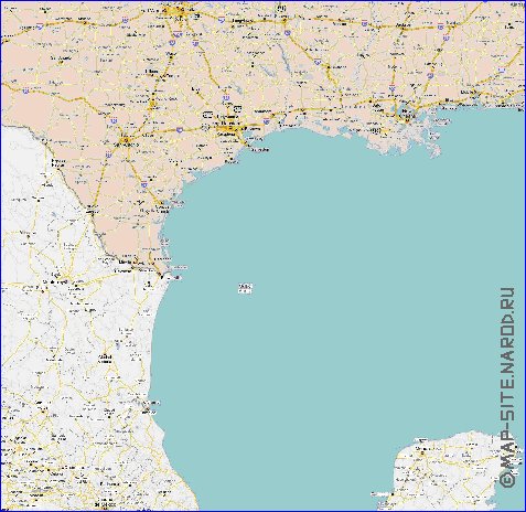 carte de Mexique en anglais