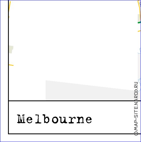 carte de Melbourne en anglais