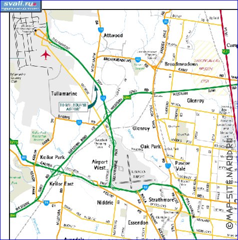 carte de Melbourne en anglais