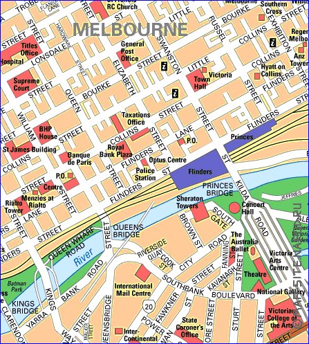 mapa de Melbourne