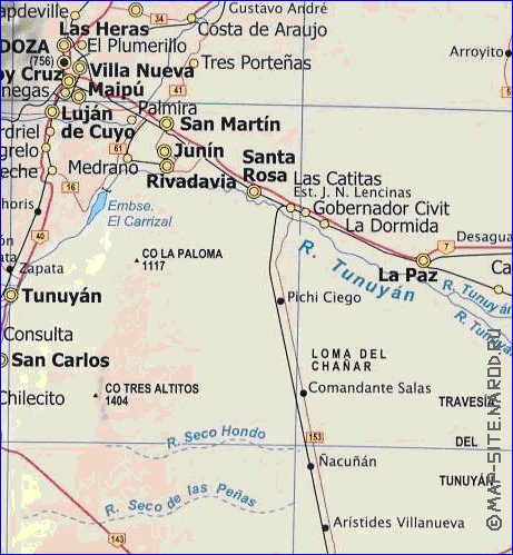 mapa de Mendoza