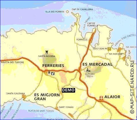carte de Minorque