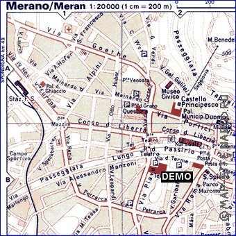 mapa de Merano