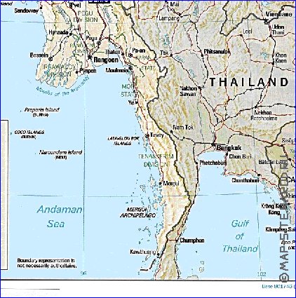 Administratives carte de Myanmar en anglais