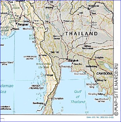 Administratives carte de Myanmar en anglais