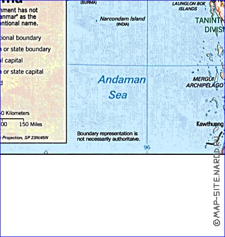 Administratives carte de Myanmar