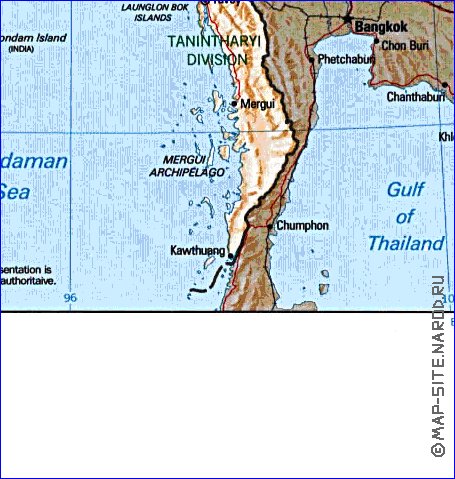 Administrativa mapa de Myanmar