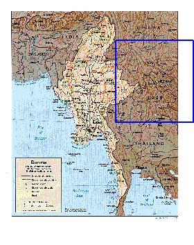 Administratives carte de Myanmar