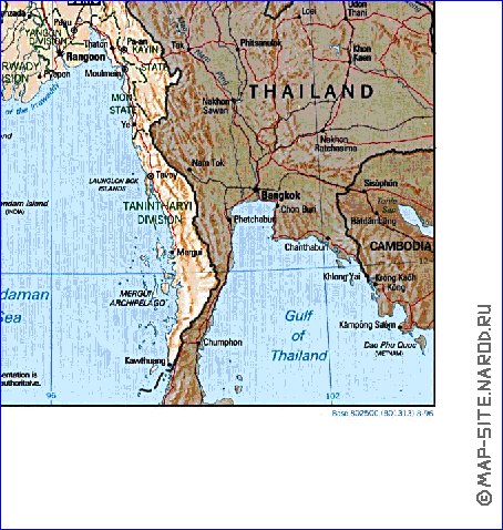 Administrativa mapa de Myanmar