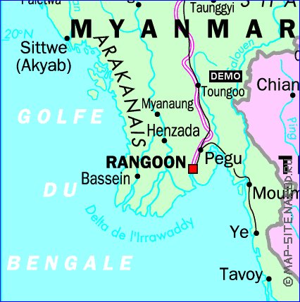 carte de Myanmar