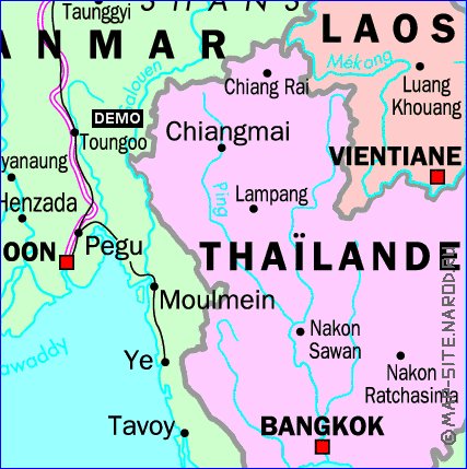 carte de Myanmar