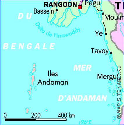 carte de Myanmar