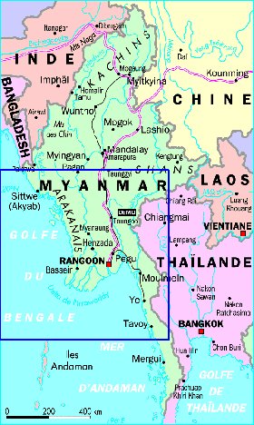 carte de Myanmar