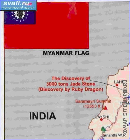 carte de Myanmar