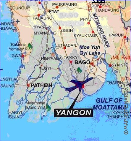 carte de Myanmar