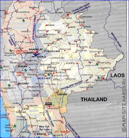 carte de Myanmar