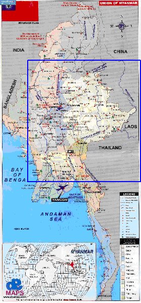 carte de Myanmar