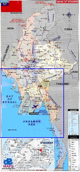 carte de Myanmar