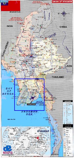 carte de Myanmar