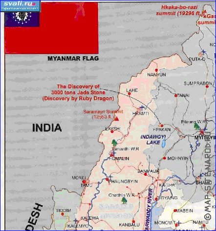 carte de Myanmar