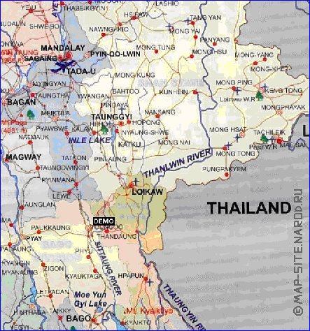 carte de Myanmar