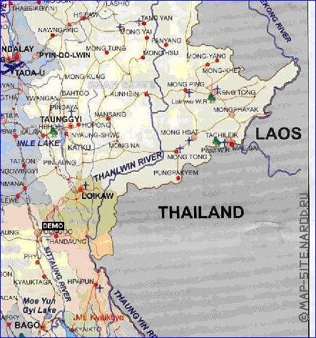 carte de Myanmar