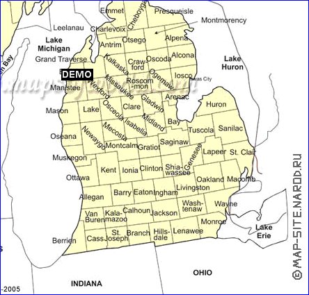 carte de Michigan
